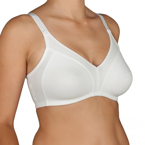 Selene, Sujetador Post-operatorio Protésico para Mujer, de Algodón, Colección Caricia, Color Blanco, Talla 100C