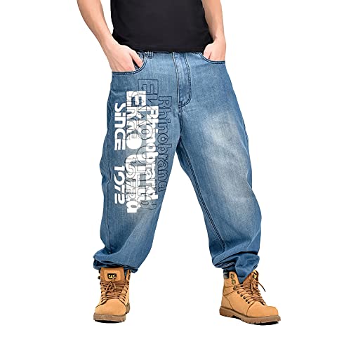 Ruiatoo Loose Fit Jeans für Herren Outdoor Classic Denim Baggy Je...