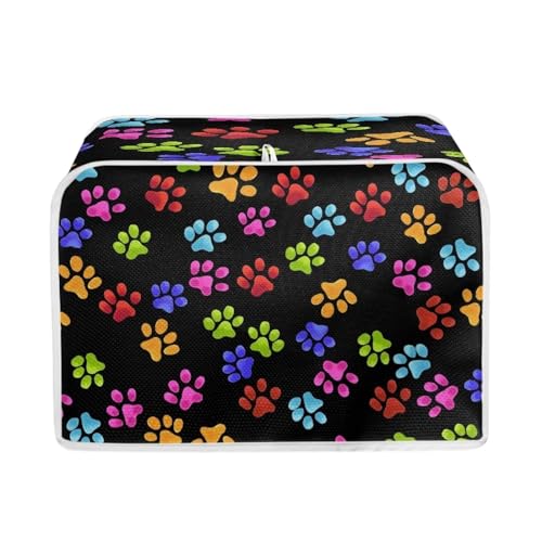 Psesaysky Paw Toaster Covers Dust Cover Kitchen Home, Waterproof Kitchen Small Appliance Covers Bread Maker Oven Fit Most 2 Slice Toaster