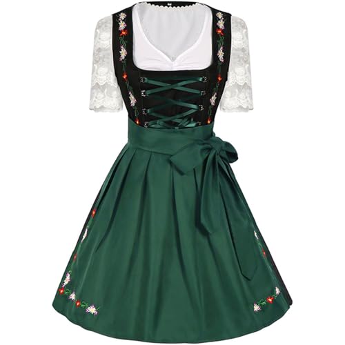 Vestido bávaro tradicional con encaje de alta costura para teatro