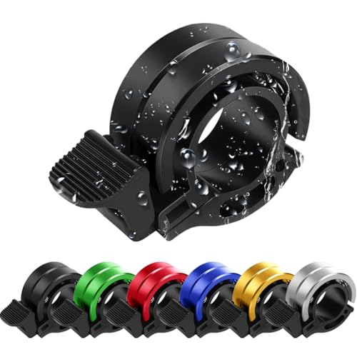 Ruayia Timbre de bicicleta de montaña, mini campana de bicicleta, timbre de bicicleta, campana para bicicleta de montaña, perfecto para los amantes del ciclismo, manillar de 22 – 22,8 mm, color negro