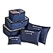 Produktbild SURMTO Koffer Organizer Reise Kleidertaschen Packing Cubes 6 Teiliges Set, Koffer Gepäck Aufbewahrung Taschen Organiser für trockene Kleidung, Schuhe, Unterwäsche, Kosmetik, Bücher, Süßigkeite(Marine)