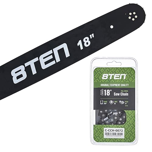 8TEN 18" Chainsaw Guide Bar & Chain .050 3/8 66DL