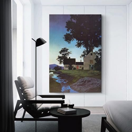 Maxfield Parrish Twilight 50 x 75 cm tableau impression sur toile salon - 3
