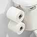 InterDesign Classico Bathroom Over Tank 2 Roll Toilet Paper Holder – Double Roll Tissue Paper Storage - Satin