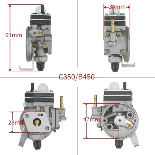 Carburateur A021002360 adaptable sur débroussailleuse B450 C350