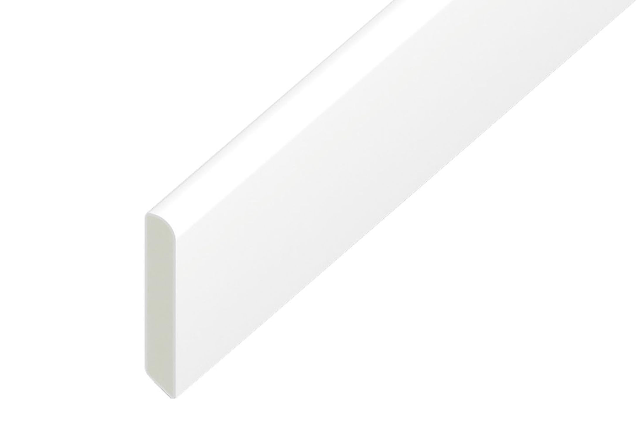 Windows4you UPVC Finishing Trim - Plastic Window Trim & UPVC Trim for Windows and Doors - White Rigid UPVC (W4U-TRIM-30MM-WHITE-1M)