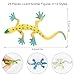 FINGOOO 24 Pcs Mini Lizard Figures, Plastic Assorted Small Gecko Fake Realistic Lizard Toy 2.4 inch for Teens Adults Prank and Prop Party Favors Little Gifts