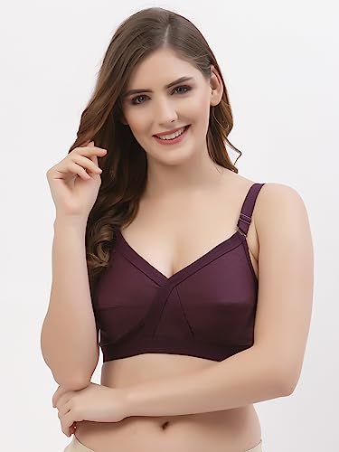 Image of Floret Women's Pure Cotton-Fabric Non Padded & Non-Wired Cut & Sew /Full Coverage Bra