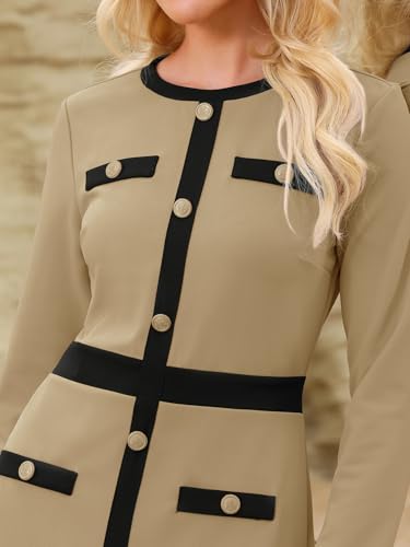 Robe trapèze de travail haut de gamme en textile fluide de haute qualité - 4