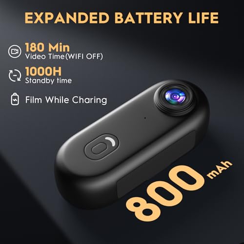 JJPOBYL H88 Cámara 4K Mini Cuerpo Clips miniatura 3
