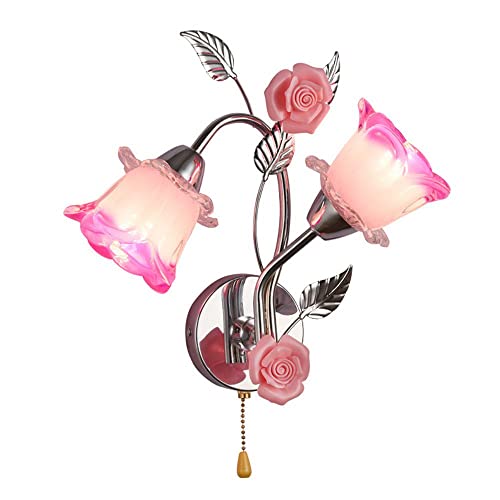 Applique murale rose en céramique pour illuminer une chambre de princesse féerique
