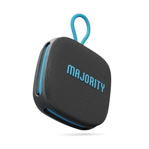 MAJORITY Move 1 Portable Speaker Wireless Bluetooth 6.0, IP65 Dust-Tight & Water Jet Resistant, 12W, Long Battery Life, USB-C Charging, Wireless Bluetooth Speaker