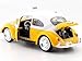 Motormax 1966 Volkswagen Beetle Taxi Yellow with White Top 1/24 Diecast Model Car