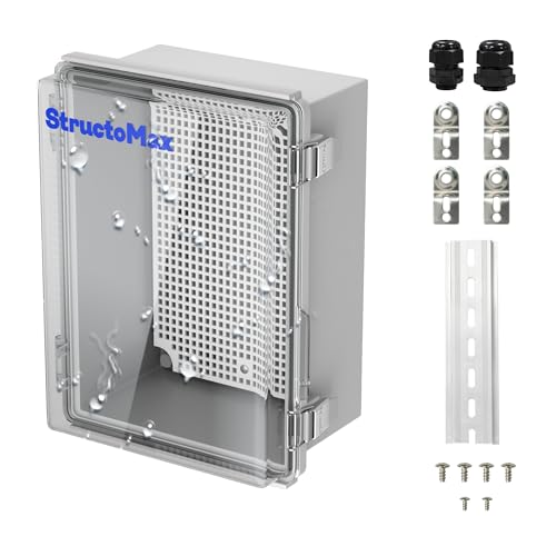 IP67 Waterproof Electrical Junction Box - Clear ABS & Steel | Out...