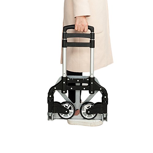 Fch TRUCK4033 Folding Hand Truck Aluminum Portable Folding Hand Cart 165Lbs Capacity Hand Cart And Dolly Ideal thumb #6