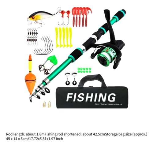 DeeRace 子供用伸縮式釣り竿セット 1.8m