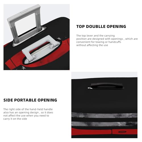 Firefighter Axe Red Line Flag Print Luggage Covers For Suitcase, Elastic Travel Luggage Covers, Anti-scratch Suitcase Cover Fits 29-32 Inch Luggage3