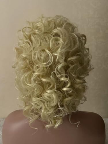 Image of Layered Blonde Wigs for White Women with Bangs, Straight Short Hair Wig, (Blonde#5)