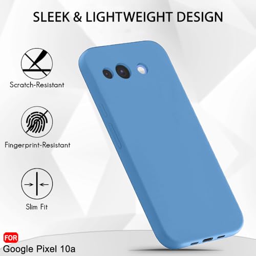 Image of TheGiftKart Genuine Liquid Silicone Back Cover Case for Google Pixel 10A | Soft Micro-Fibre Lining Inside | Camera Protection Bump | Shockproof Cover Case for Google Pixel 10A (Silicone, Lavender)