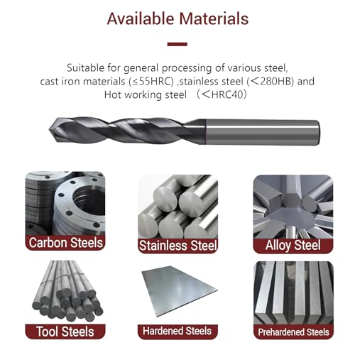 Image of 1 /4 Carbide Drill bits : Max 700 Holes for Hardened & Stainless Steel