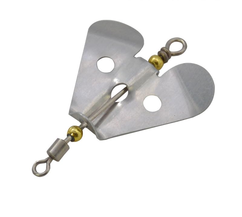 KTGCOZS Pack of 20 Buzzer Spinner Blades, Metal Delta Blades for Buzzbaits Surface Lures 43 * 30mm