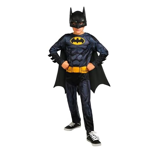 Rubies Disfraz oficial de DC Batman para niños, disfraz de superhéroe para niños, edad 5-6 años