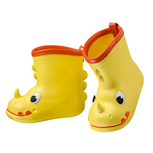 Little Boots Cartoon Animals Rain Boots Toddler Kids Rain Shoes Childrens Adorable Warm Boots Girls Size 13