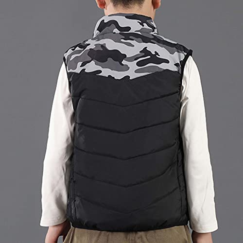 Kids Camouflage Heated Vest Boys Girls Heated Gilet USB Heated Waistcoat 3 Temperature Levels Waterproof Heated Jacket4