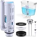 VIHOSE 2 Pack Toilet Tank Replacement Kit 2 Inch Dual Flush Valve Replacement Kit with Button Overflow Tube, Universal Toilet Valve Repair for Most US Tanks Easy Installation Water-Saving