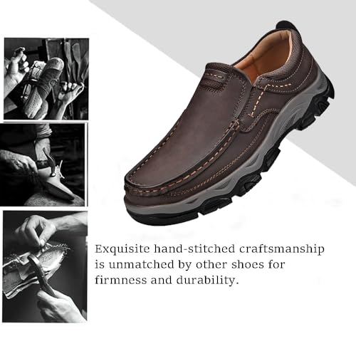 Mens Slip on Loafers Casual Leather Shoes Walking for Work Office Dress Outdoor Shoes4