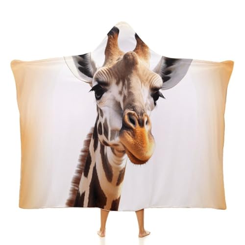 Cape à capuche girafe contre les courants d'air au bureau et en voyage