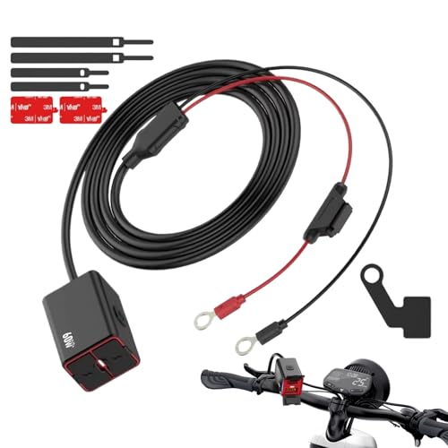 Cargador USB para motocicleta impermeable,Cargador de teléfono para manillar | Anti-vibración, carga acelerada, accesorios de motocicleta para uso urbano, senderismo y viajes cortos