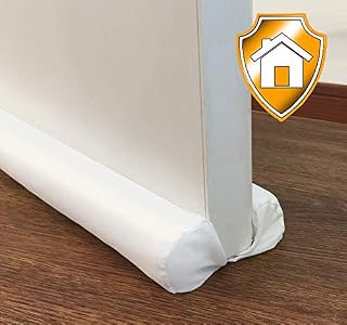 MAXTID Door Draft Stopper White Double Sided Draft Guard Sound Proof Blocker Cold