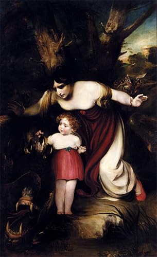 Peinture murale sentimentale Henry Thomson mère et bébé protégeant le foyer