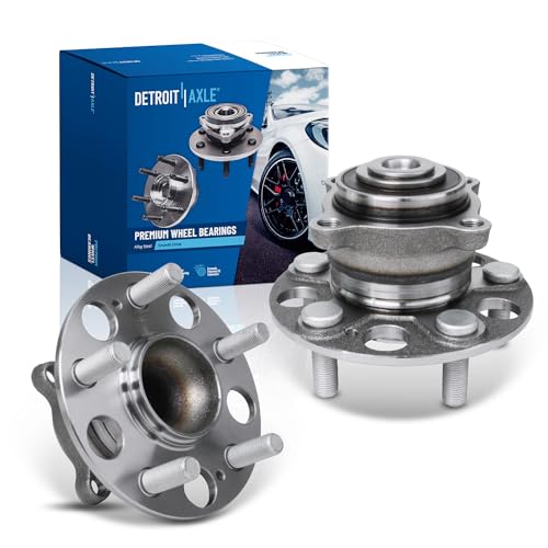 Image of Detroit Axle - FWD Pair Rear Wheel Bearing and Hub Assembly for 2009 2010 2011 2012 2013 2014 Acura TL