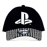 Difuzed Herren Playstation-Logo Baseball Cap Baseballkappe, Schwarz, Einheitsgröße