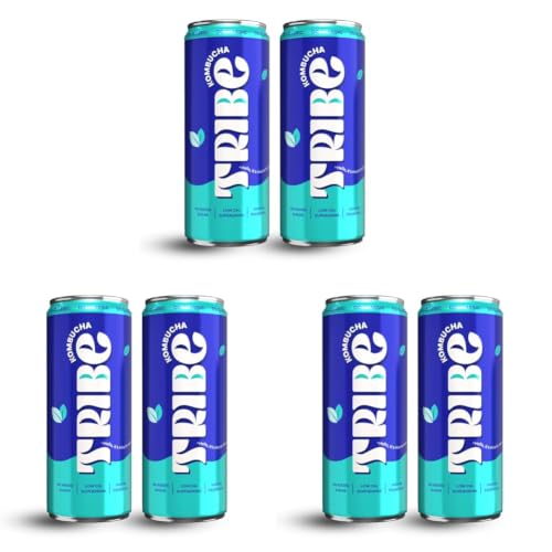 Image of Tribe Kombucha Probiotic Super Drink | Supports Gut Health | Gluten-Free | Naturally Fermented | Super Refreshing | Gut Friendly | Improves Blood Sugar | Antioxidant and Hydration | No Added Sugar |250 ML X 2 (OG CLASSIC)