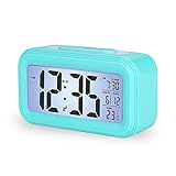 ◆GROSSES DISPLAY - 4 Zoll [Diagonal] -LCD-Fettdruck ist auf einen Blick gut sichtbar. Großbild mit Uhrzeit, Alarm und Datum, nur 12-Stunden-Anzeige. ideal für ältere menschen oder sehbehinderte menschen.