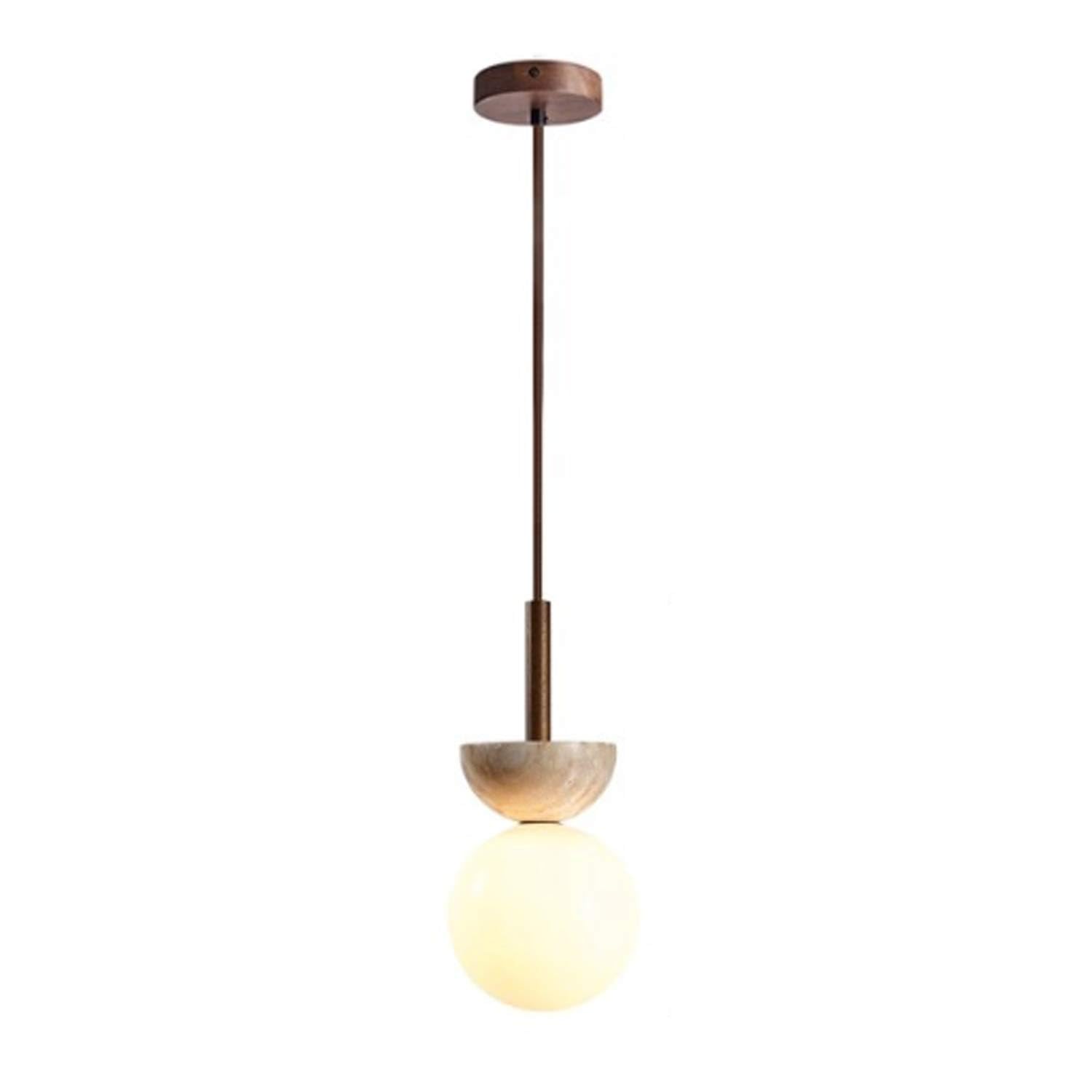 USMJQVZ Wabi Sabi Travertine Stone Pendant Light, Japanese Style Glass Travertine Hanging Lamp, Nordic Chandelier Kitchen Islands,Dining & Living Rooms