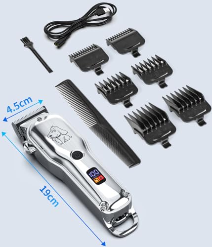KAEFUYS Hundeschermaschine IPX7 Wasserdichtes Schermaschine Hund Katze Professionelles Hundeschermaschinen-Set Geeignet für Katzen Hunde Kaninchen etc.