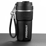 16 oz Stainless Steel Travel Mug – Double Wall Vacuum Insulated Coffee Cup – Leak-Proof Flip Lid – Hot & Cold Retention – Ceramic Inner Liner – BPA-Free Tumbler for Commuting, Office, Outdoor