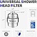 MYWER Shower Head Filter | 99.99% Removal | High Output Water Softener for Hard Water - Removes Chlorine/Fluoride/Heavy Metals/Toxic Chemicals - Protects Skin and Hair, Tool-Free Quick Installation