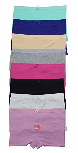 Viola's Secret Wholesale 12 Pack of Women Underwear Cotton Boyshorts with lace Various Styles (M, C957)