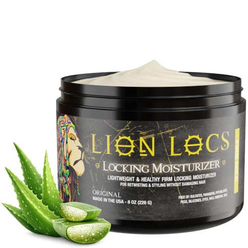 Lion Locs Dreadlock Locking Gel for Retwists, Braids | No Buildup