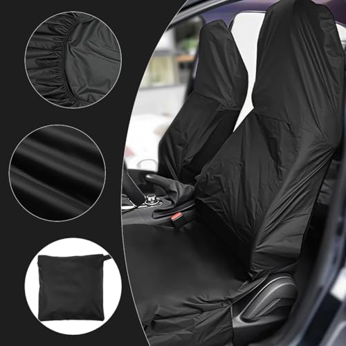 Image of STHIRA Set of 2 Car Chair Covers,Full Coverage Driver's Seat Cover Passenger Seat Cover Universal Slip-on Anti-Scratch Protective Car Waterproof for SUV