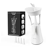 Manual Ear Wax Removal Kit - One-Hand Control Ear Cleaner Tool, Easy to Use Ear Irrigation Flushing System with Soft Silicone Tip for Effective & Safe to Clean Ear Built Up Wax Home Use(White)