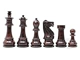 House of Chess - Tournament Chess Set Pieces - Unique Staunton Ringy Rosewood/Boxwood Chess Pieces - King Height: 3.75