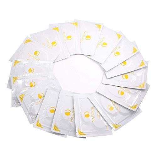 20 Pairs - Natural Solutions - 24K Karat Gold - Hyaluronic Acid, Collagen Under Eye Bags Treatment - Gel Snail Mask Pads for Puffy Eyes, Dark Circle - Pure Undereye Patches/Masks For Women & Men