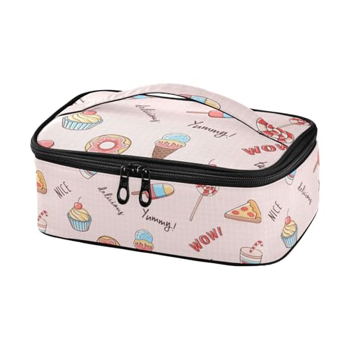 Contenitore per il pranzo per bambini isolato per ragazzi e ragazze gelato pizza ciambella durevole per la scuola